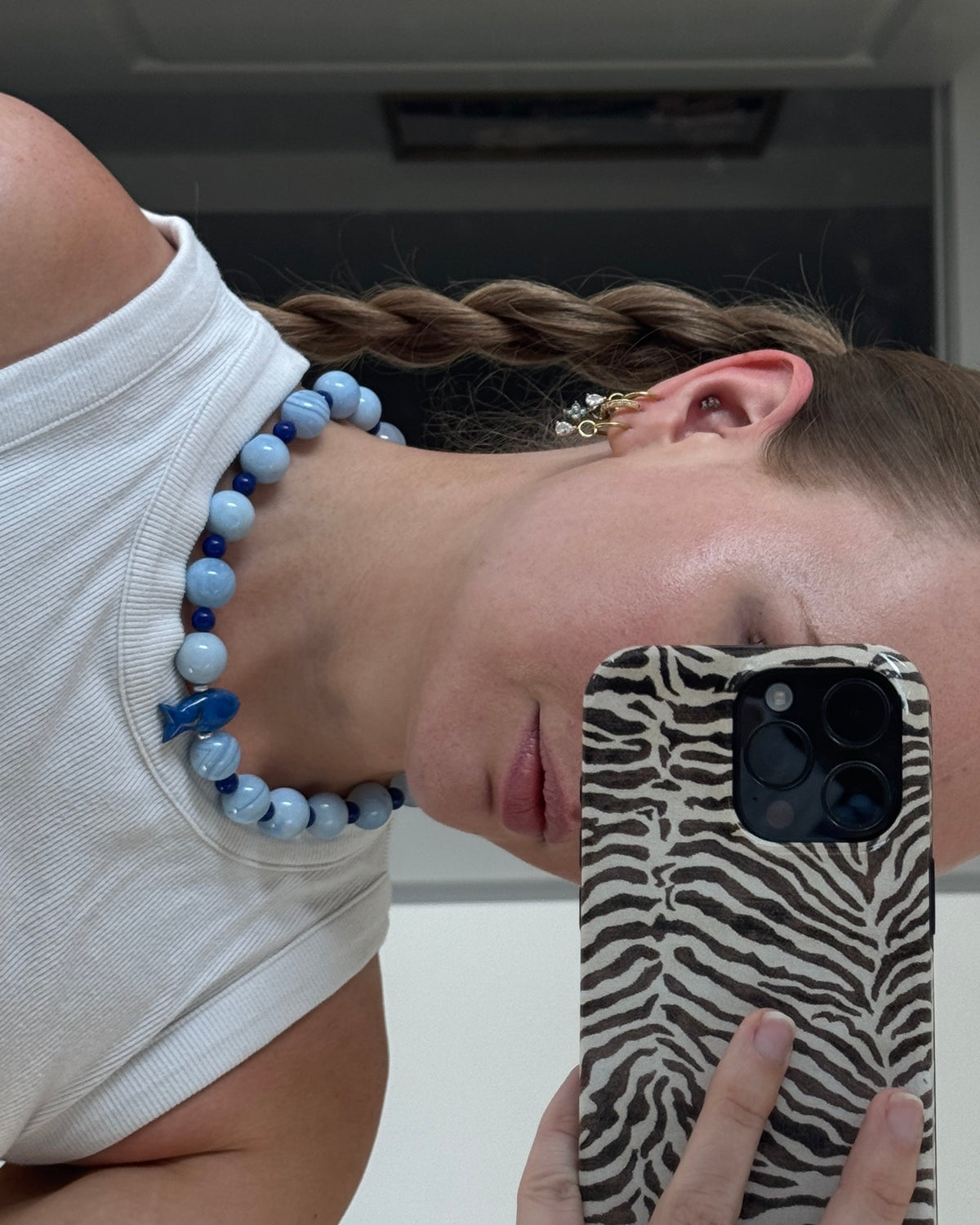 Côte d’Azur Fish Beaded Necklace