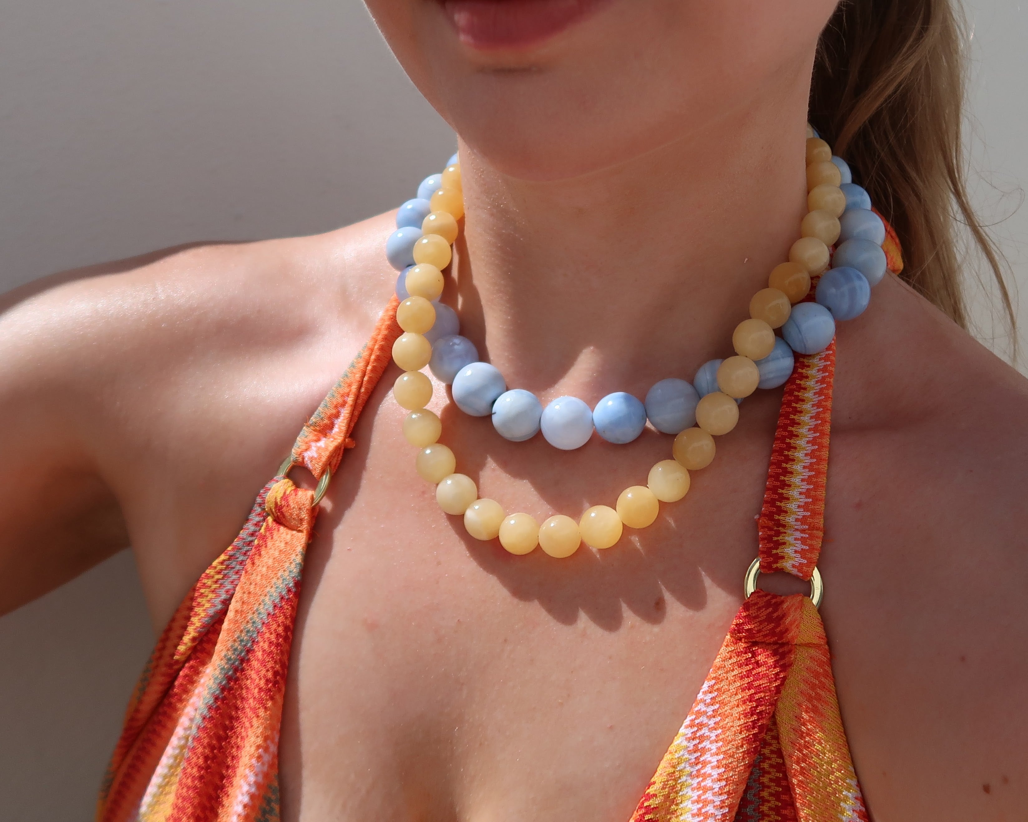 Big Wave Beaded Necklace (Made to order)
