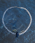 Blue Crush Fish Beaded Necklace (Made to order)